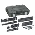 Makeithappen 71 PIece .25 in. Drive 6 Point SAE/Metric Standard Deep and Universal Impact Socket Set MA321967